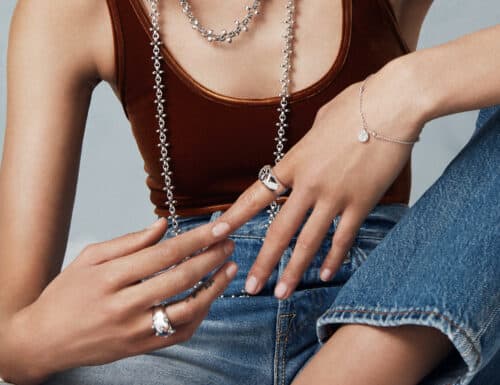 Blue jeans and silver jewellery